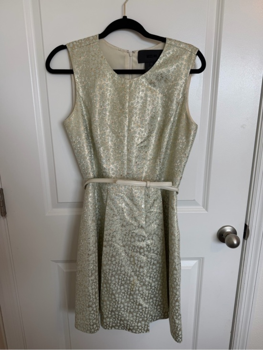 Jason Wu Miss Wu Gold Flake Cocktail Dress 10